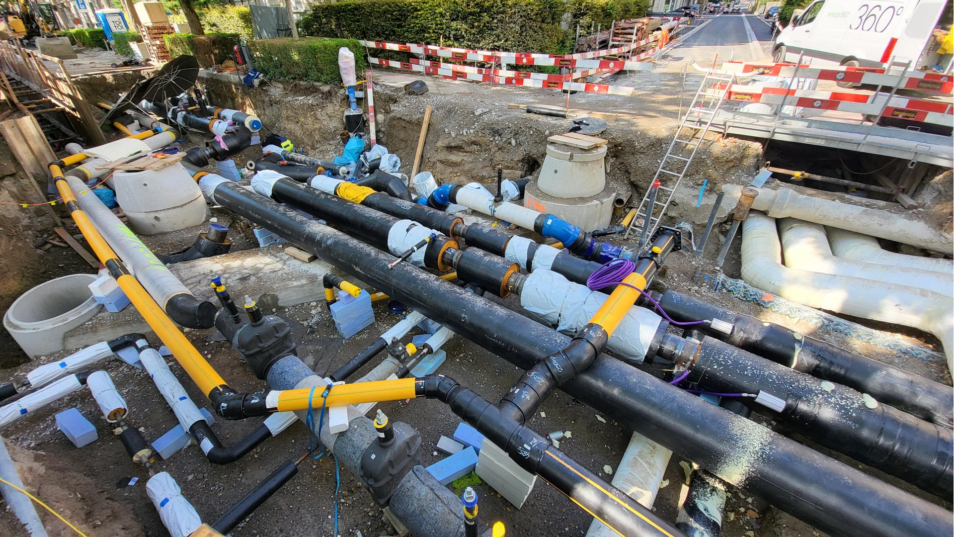 Planung, Projektierung und Bauleitung von Fernwärmeleitung in innerstädtischen Verhältnissen