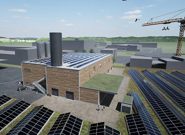 Gebäude mit Solaranlagen